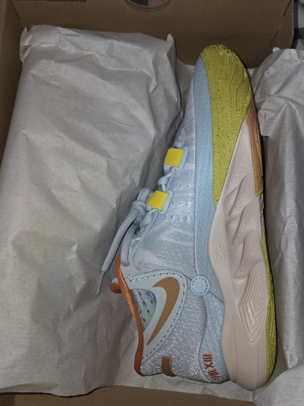 Nike Kyrie 8 Infinity Eagle Glacier Blue Orange DJ6017-400 Men's Size [9.5 M] NE